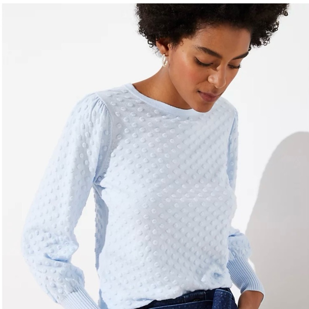 SOLD ❤️Loft Bubble Sweater in Blue🦋 - Picture 2 of 10